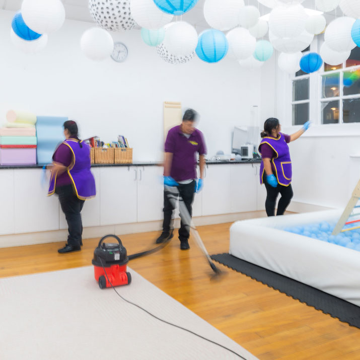 Sparkling Cleaning team cleaning at a nursery