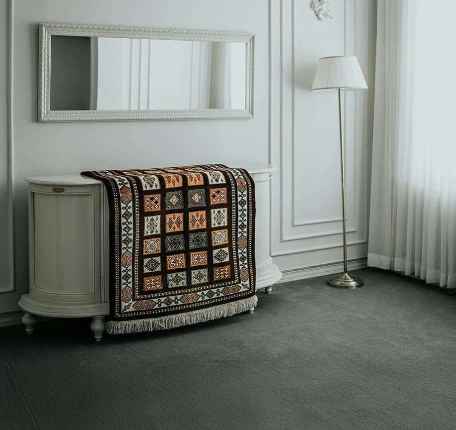Clean and plush carpet in a stylish living room setting.