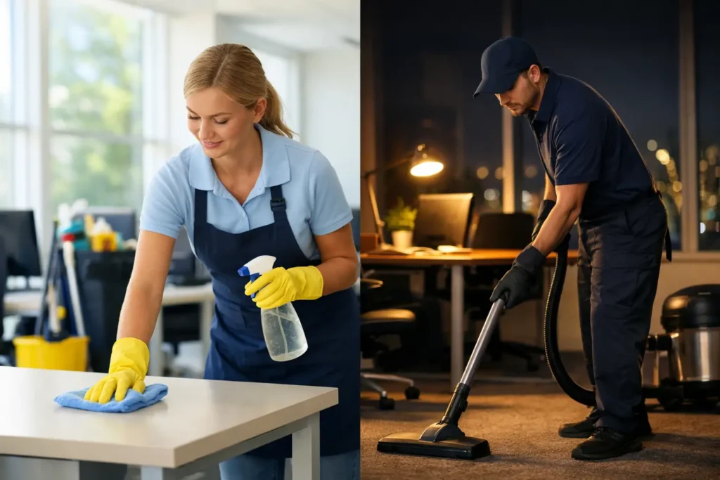 Daytime Versus Evening Cleaning for Business