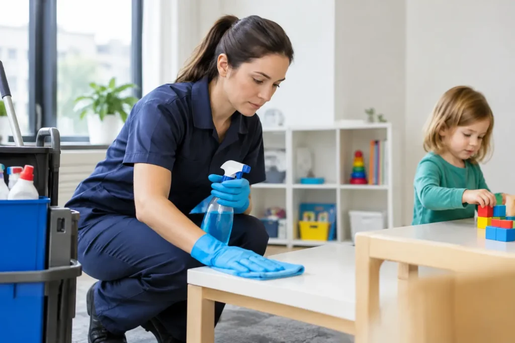 Are Cleaning Chemicals Child Safe at Work?