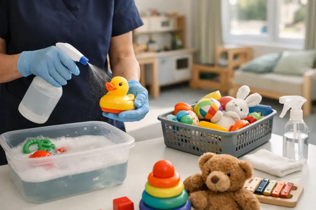 How to Sanitise Nursery Toys Between Sessions