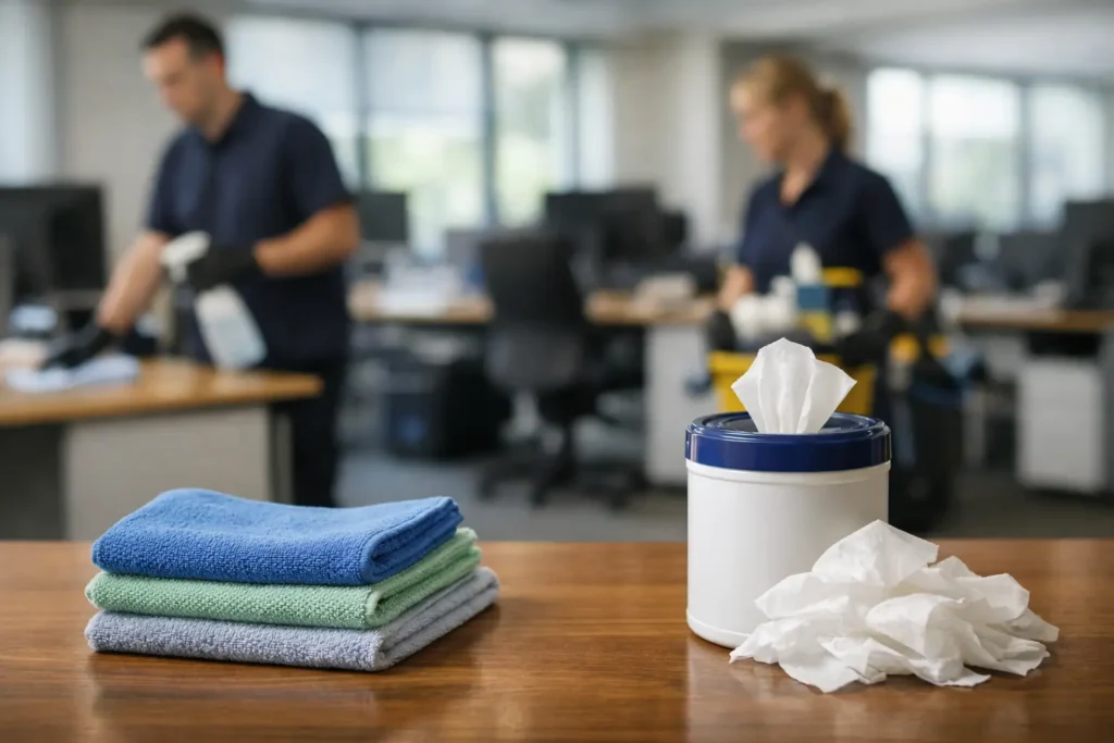 Microfibre Versus Disposable Wipes at Work