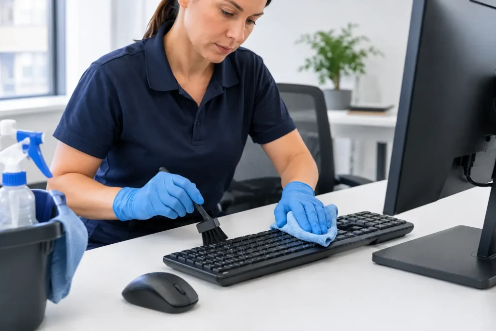 How to Clean Office Keyboards in a Cleaning Contract