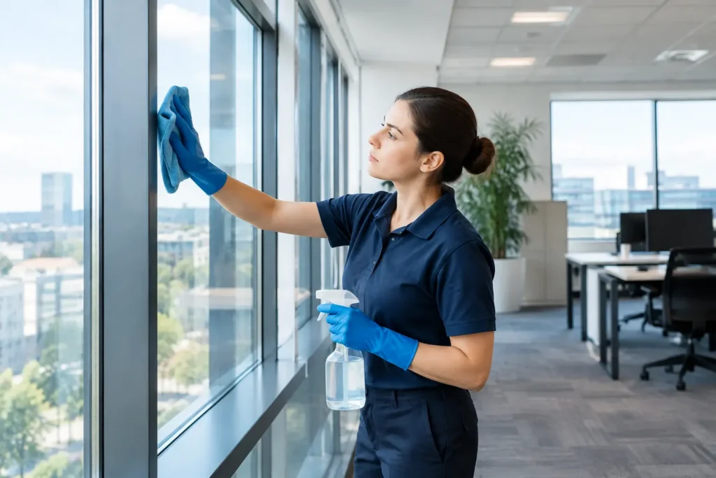 When Should Windows Be Cleaned in Offices?